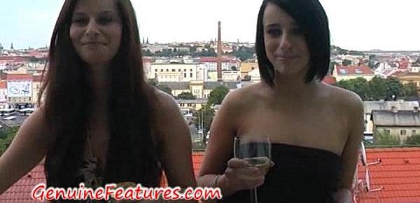  Horny lesbians have fun during backstage photoshoot